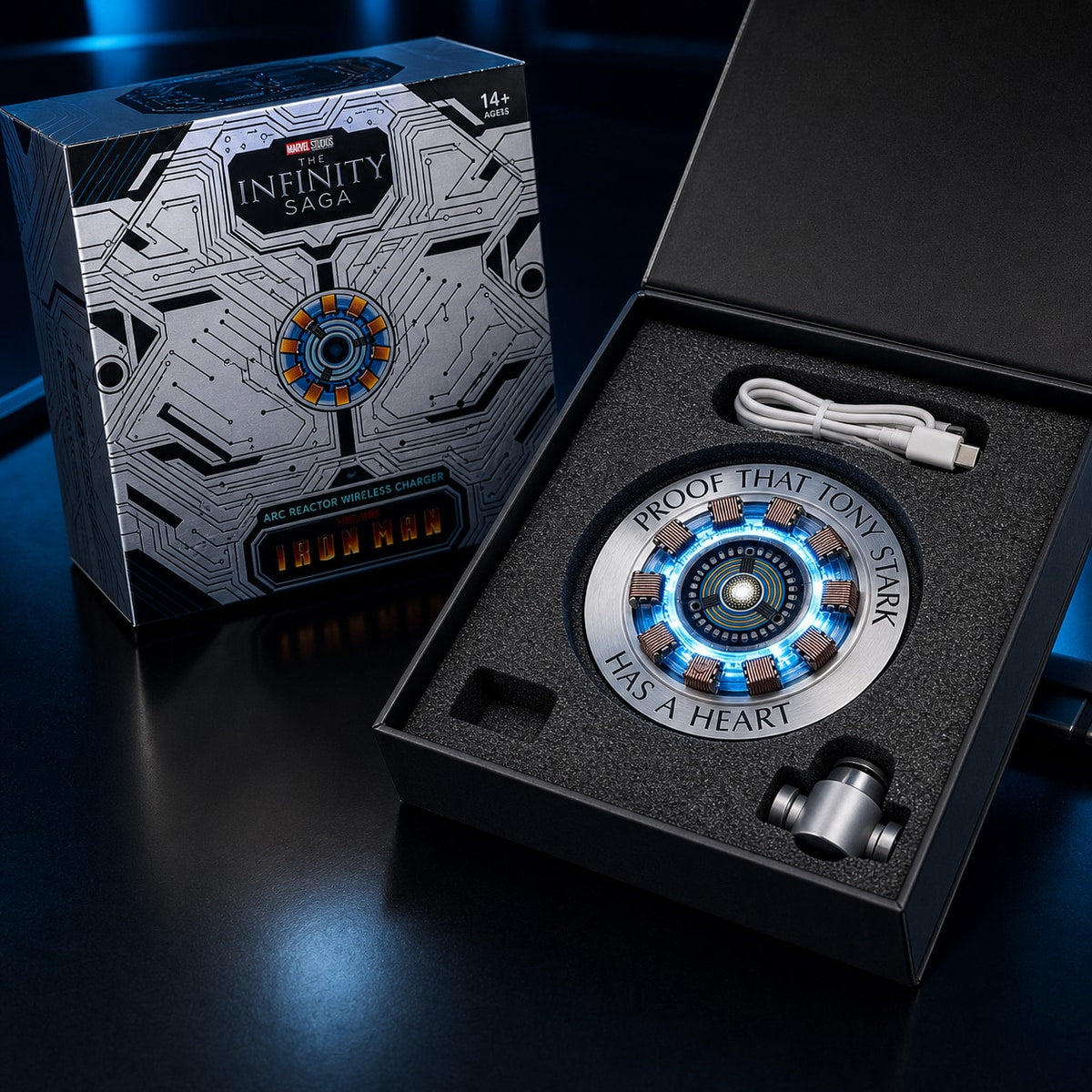 Arc Reactor Magnetic Wireless Charging Stand