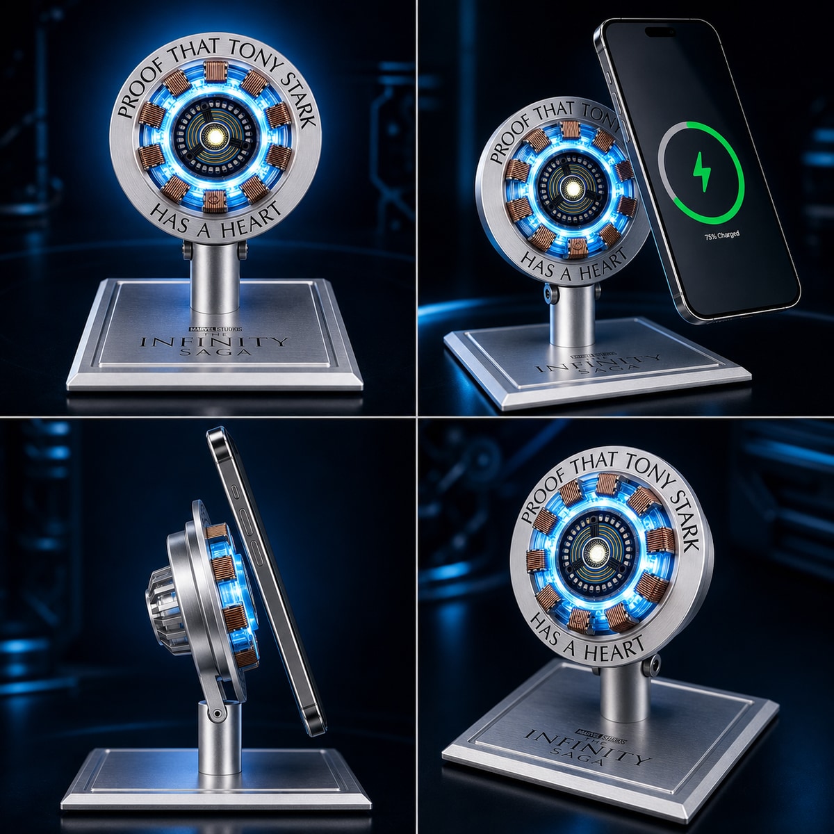 Arc Reactor Magnetic Wireless Charging Stand